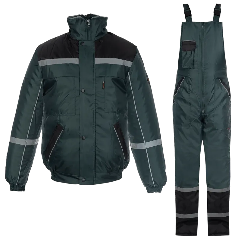 COLLINS WINTER – costum de lucru matlasat cu jachetă și pantaloni cu pieptar