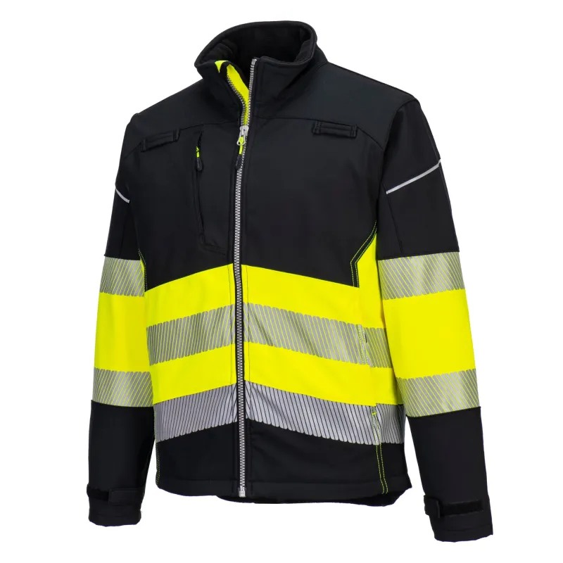 PW375 – jachetă softshell de înaltă vizibilitate clasa 1