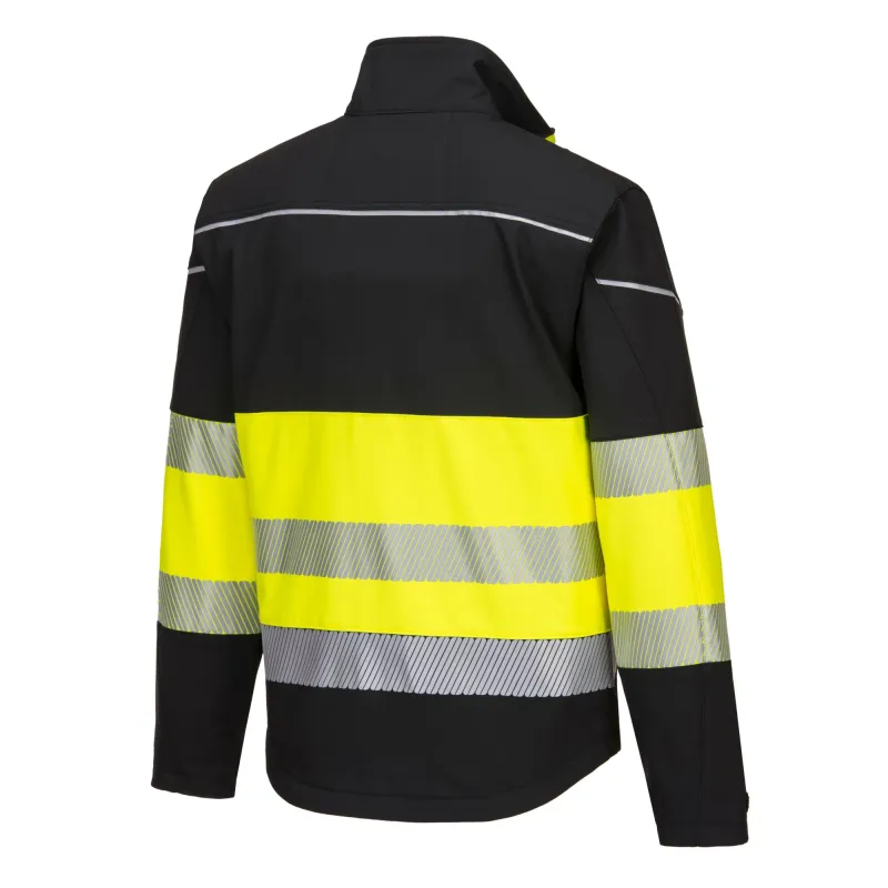 PW375 – jachetă softshell de înaltă vizibilitate clasa 1