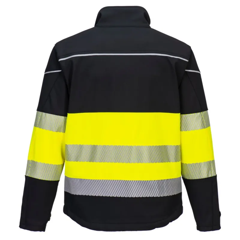 PW375 – jachetă softshell de înaltă vizibilitate clasa 1