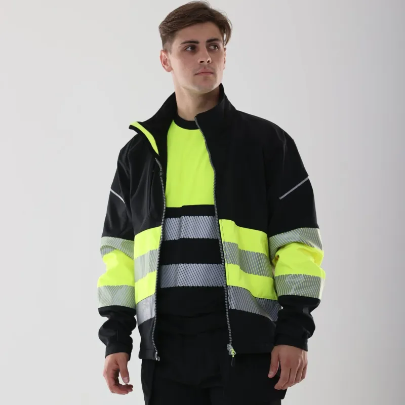 PW375 – jachetă softshell de înaltă vizibilitate clasa 1