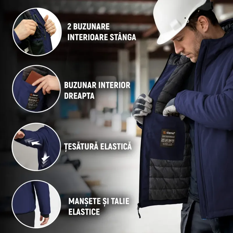REEF PAD – jachetă softshell de lucru căptușită, impermeabilă