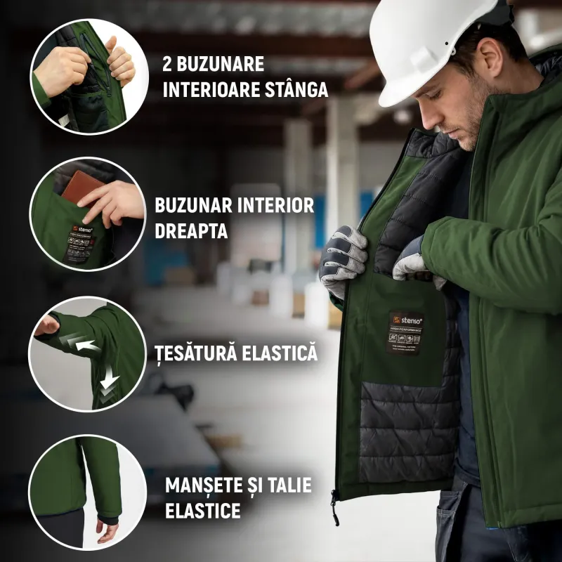 REEF PAD – jachetă softshell de lucru căptușită, impermeabilă
