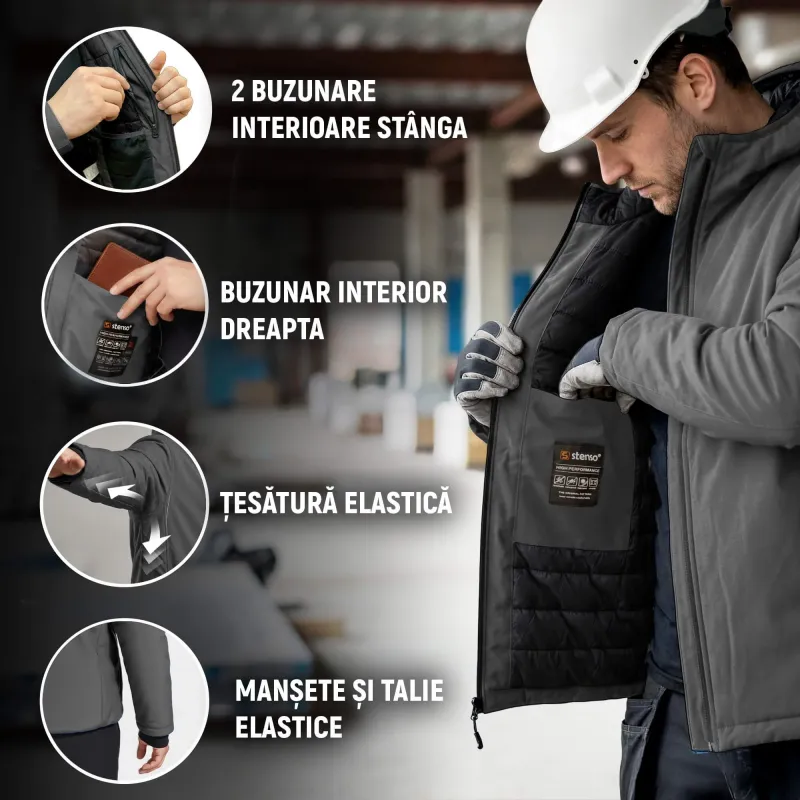 REEF PAD – jachetă softshell de lucru căptușită, impermeabilă