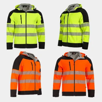 NOBEL PRO 2.0 – jachetă softshell de înaltă vizibilitate, cu glugă