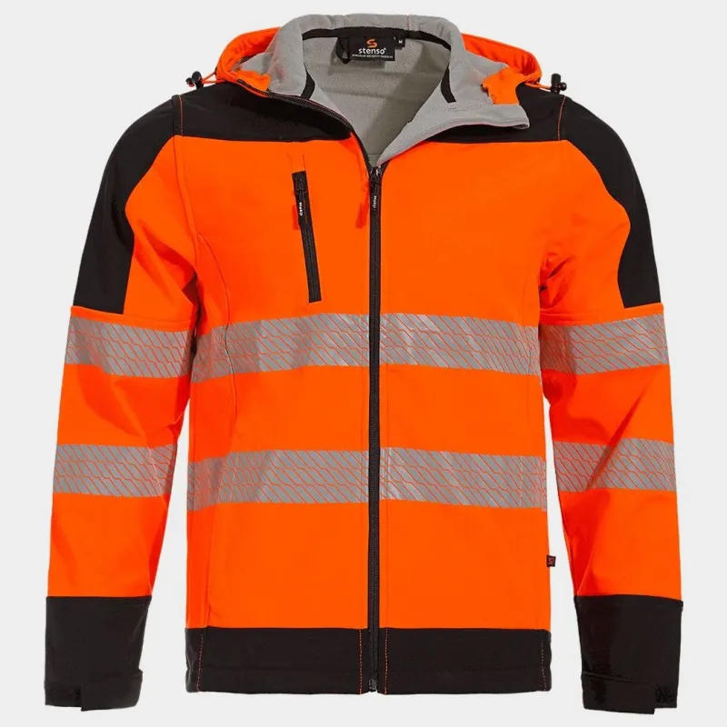 NOBEL PRO 2.0 – jachetă softshell de înaltă vizibilitate, cu glugă