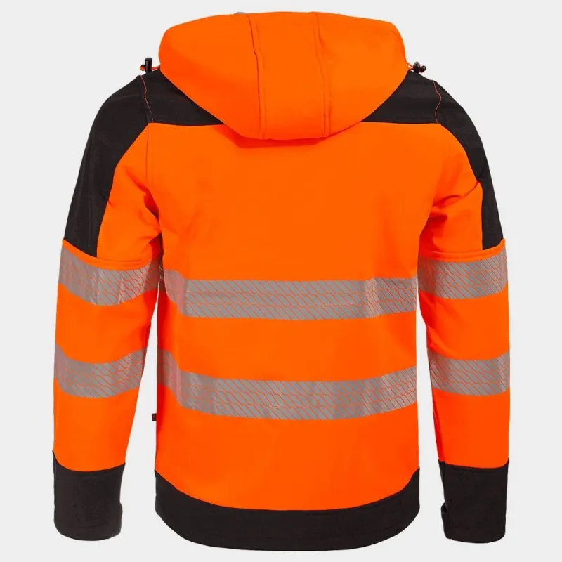NOBEL PRO 2.0 – jachetă softshell de înaltă vizibilitate, cu glugă
