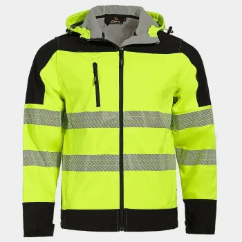 NOBEL PRO 2.0 – jachetă softshell de înaltă vizibilitate, cu glugă