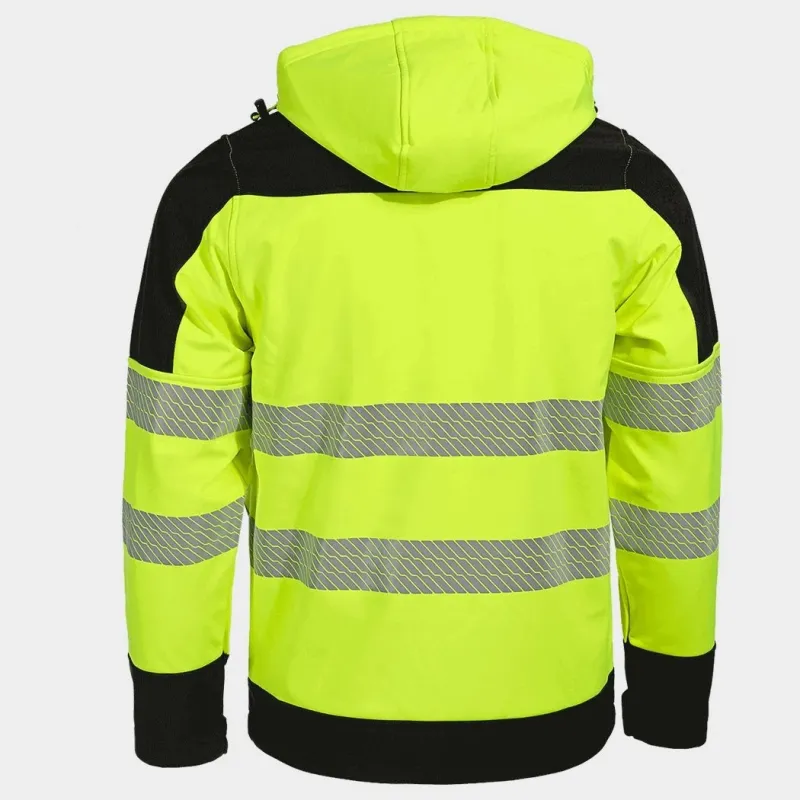 NOBEL PRO 2.0 – jachetă softshell de înaltă vizibilitate, cu glugă