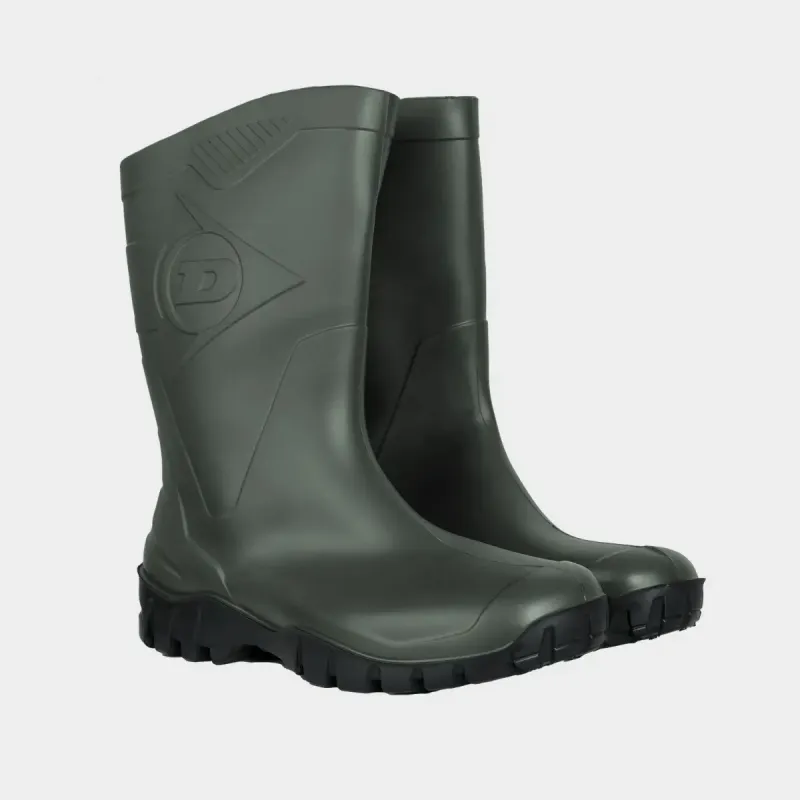 Dunlop DEE din PVC Cizme de lucru impermeabile, verzi, fără bombeu