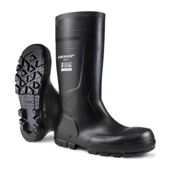 Dunlop WORK-IT S5 SR FO LG Cizme de protecție negre, impermeabile, cu lamelă din oțel