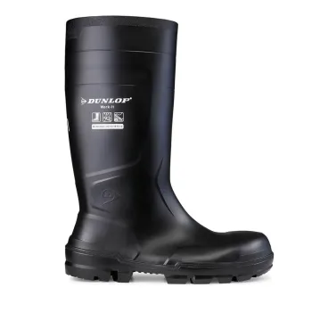 Dunlop WORK-IT S5 SR FO LG Cizme de protecție negre, impermeabile, cu lamelă din oțel