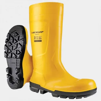 Dunlop WORK-IT S5 SR FO LG Cizme de protecție galbene, impermeabile, cu lamelă din oțel