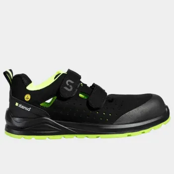 JETT S1PS FO SR ESD Sandale respirabile, negru/verde, cu inserție Kevlar
